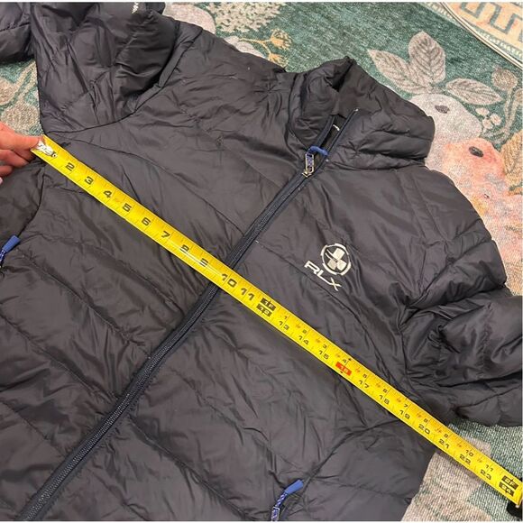 Ralph Lauren RLX Puffer Jacket Mens Medium Navy Blue Goose Down Puffer Full Zip - Picture 14 of 16